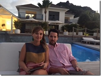 Gabes and Charlie at Ile de France St Barth