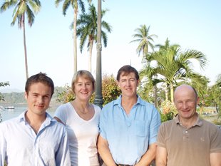 Robert and crew at the Country Inn Hotel, Panama City