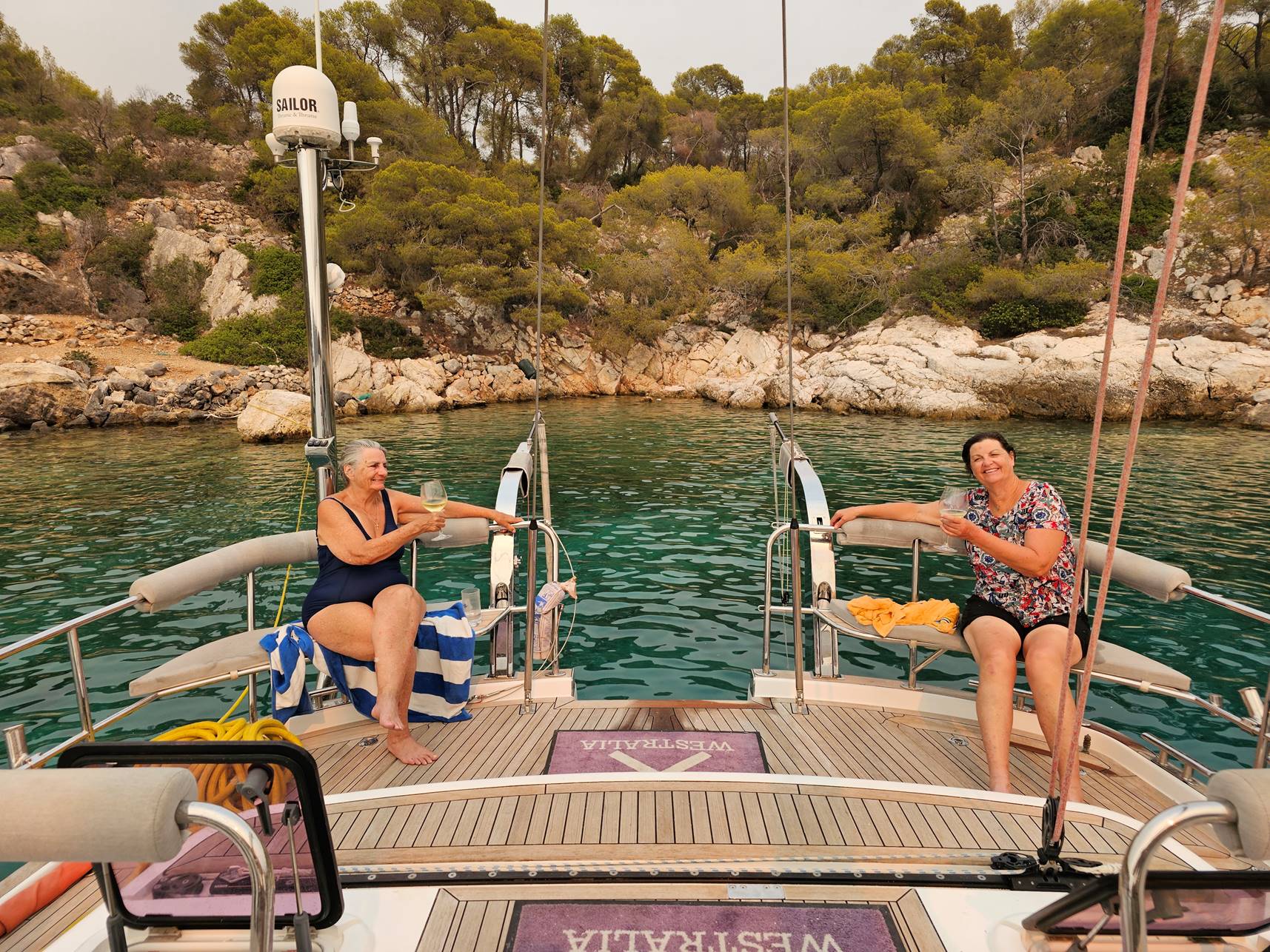 Two women on a boat

Description automatically generated