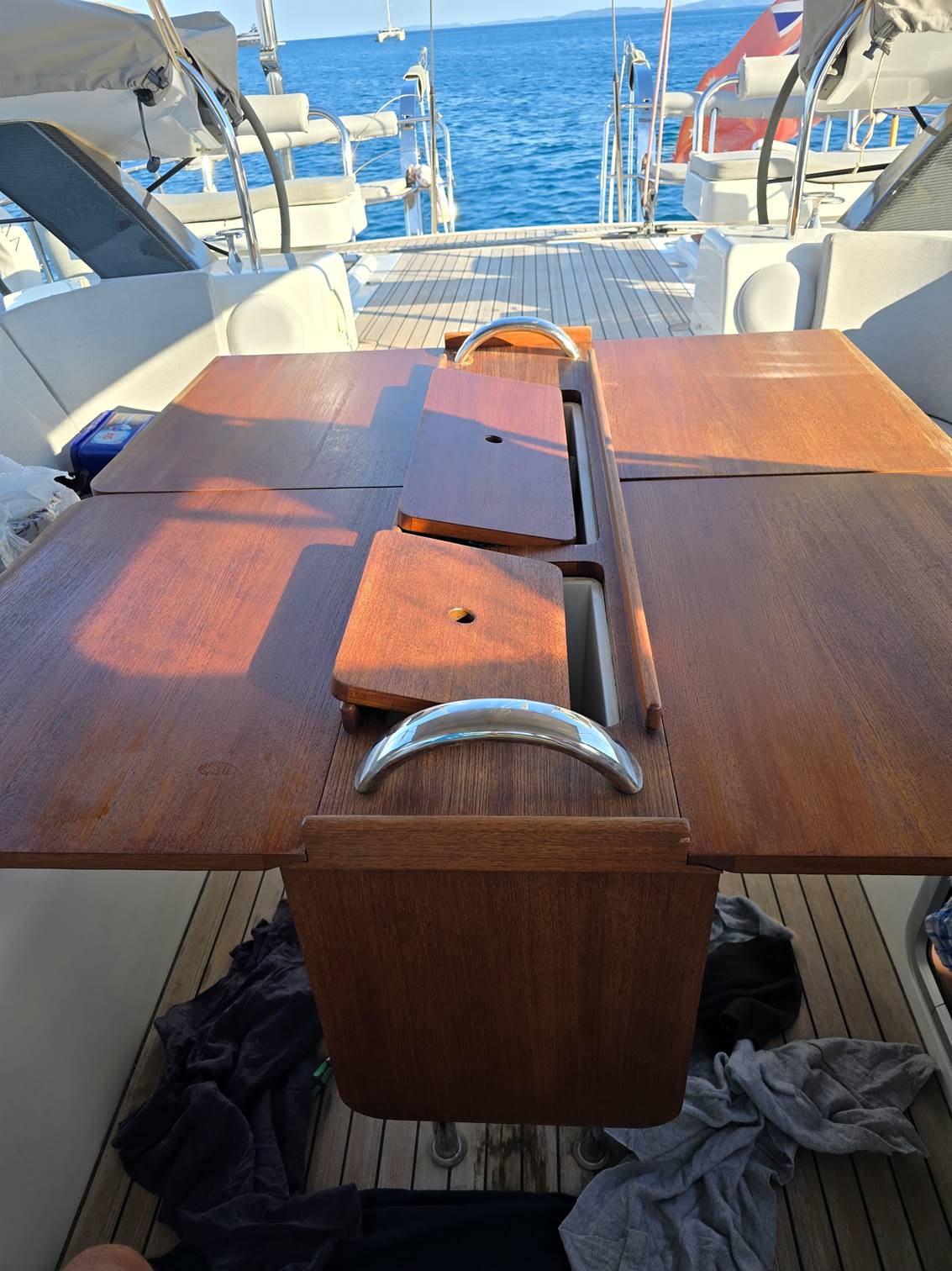 A table on a boat

Description automatically generated