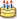 Birthday cake emoticon
